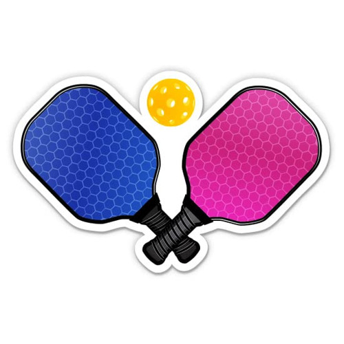 Pickleball - 8" Vinyl Sticker - for Car Laptop I-Pad - Waterproof Decal
