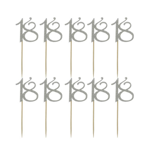 Amosfun 48 Pcs 18th Birthday Cupcake Toppers Cake Toppers Cake Picks Cake Decorations Decor Dessert Pick (Silver) Amosfun 48 Pcs 18th Birthday Cupcake Toppers Cake Toppers Cake Picks Cake Decorations Decor Dessert Pick (Silver)