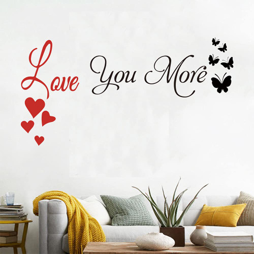 Summerjokes Funny Love You More Wall Sticker Decal Vinyl Wall Sticker, Family Love Living Room Dining Room Bedroom Apartment New House Romantic Marriage Couple Art Wall Decoration Summerjokes Funny Love You More Wall Sticker Decal Vinyl Wall Sticker, Family Love Living Room Dining Room Bedroom Apartment New House Romantic Marriage Couple Art Wall Decoration