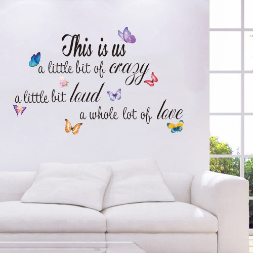 Summerjokes This Is Us, A Little Bit Of Crazy, A Little Bit Loud, Funny Wall Sticker Decal Vinyl Sticker, Family Living Room Kitchen Dining Room Bedroom Couple Romantic Family Love Marriage Art Wall Decoration Summerjokes This Is Us, A Little Bit Of Crazy, A Little Bit Loud, Funny Wall Sticker Decal Vinyl Sticker, Family Living Room Kitchen Dining Room Bedroom Couple Romantic Family Love Marriage Art Wall Decoration