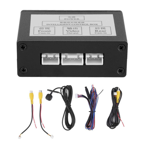 Camera Converter, Smart Car Parking Camera Converter Front Rear View Video Switch Channel Control Box Adapter