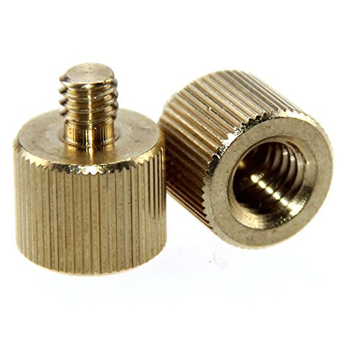 CAMVATE 2 Pack 3/8" -16 Female to 1/4"-20 Male Tripod Thread Reducer Adapter for Tripod