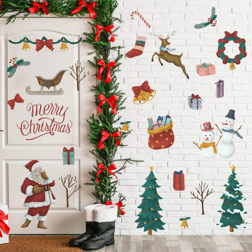 Atcarmor Merry Christmas Wall Decals Stickers Removable, Santa Claus Reindeer Xmas Christmas Vinyl DIY Tree Wall Art Decal, Christmas Window Clings Decals for Wall Office Living Room Decorations Atcarmor Merry Christmas Wall Decals Stickers Removable, Santa Claus Reindeer Xmas Christmas Vinyl DIY Tree Wall Art Decal, Christmas Window Clings Decals for Wall Office Living Room Decorations