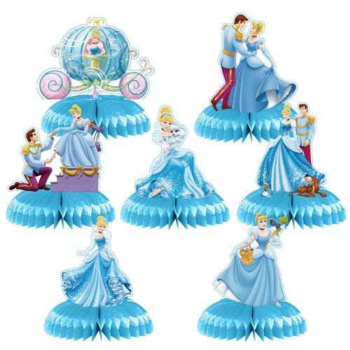 7 Pcs Cinderella Theme Honeycomb Centerpieces Table Toppers, Princess 3D Double Side Cake Toppers, Princess Cinderella Table Centerpieces Table Decor for Princess Cinderella Party Supplies 7 Pcs Cinderella Theme Honeycomb Centerpieces Table Toppers, Princess 3D Double Side Cake Toppers, Princess Cinderella Table Centerpieces Table Decor for Princess Cinderella Party Supplies