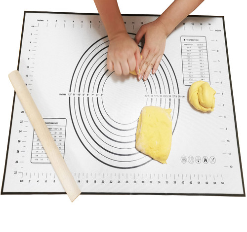 silicone baking mat pastry mat for rolling dough - pastry board rolling mat for dough cooking pie crust mat