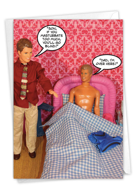 NobleWorks -1 Funny Birthday Card - Inappropriate Grown-Up Humor, Hilarious Birthdays (Buyer Discretion Advised) - Wanker 3601