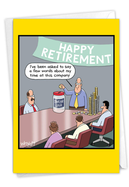 NobleWorks - Funny Retirement Card with Envelope, Colorful Retiree Congrats Greeting - Swear Jar C9322RTG NobleWorks - Funny Retirement Card with Envelope, Colorful Retiree Congrats Greeting - Swear Jar C9322RTG