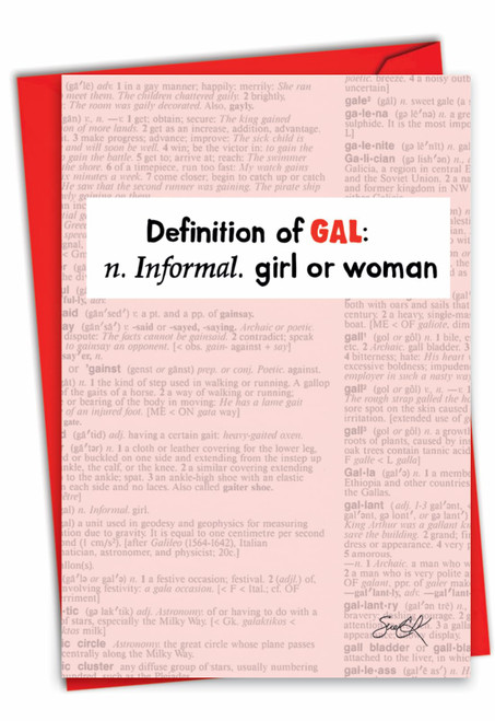 NobleWorks Gal Definition - Galentine's Day Greeting Card with Envelope (4.63 x 6.75 Inch) - C8976GAG NobleWorks Gal Definition - Galentine's Day Greeting Card with Envelope (4.63 x 6.75 Inch) - C8976GAG