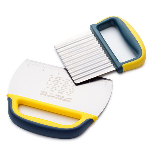 2 PCS soap cutter- Stainless Steel Wavy & Straight Soap Mold Loaf Cake Cutter, Potato Vegetable Cake Cutter Cutting Tools set