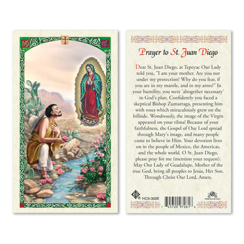 Prayer to St Juan Diego Laminated Prayer Cards - Pack of 25- English