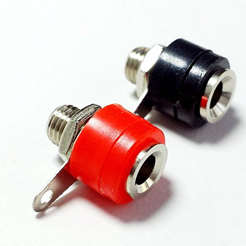 CESS Pure Copper Speaker Banana Male Plug Female Socket Panel/Chassis Mount (jcx) (10 Pack)