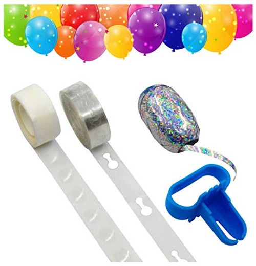 Balloon Arch Garland Decorating Strip Kit, Balloon Decorating Strip 16.5', Tying Tool, Dot Glue, Ribbon 32.8', for Party Easy to Make Balloon Garland
