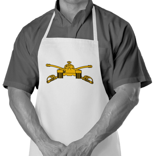 ExpressItBest Cooking/Grilling Apron with US Army Armor, branch insignia - Durable Spun Polyesther - Softer than cotton ExpressItBest Cooking/Grilling Apron with US Army Armor, branch insignia - Durable Spun Polyesther - Softer than cotton