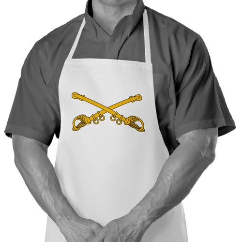ExpressItBest Cooking/Grilling Apron with US Army Cavalry, obsolete branch insignia - Durable Spun Polyesther - Softer than cotton ExpressItBest Cooking/Grilling Apron with US Army Cavalry, obsolete branch insignia - Durable Spun Polyesther - Softer than cotton