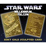 Star Wars MILLENNIUM FALCON 23KT Gold Card Sculptured Limited Edition #/10,000