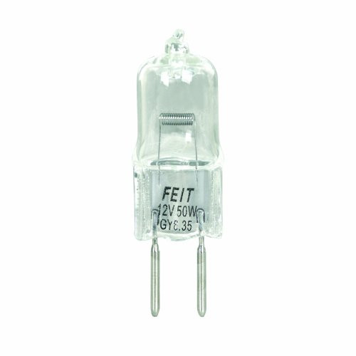 Feit Electric BPQ50T4/JCD 50-Watt T4 JCD Halogen Bulb with Bi-Pin Base, Clear