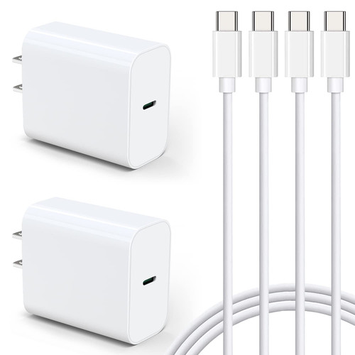 iPad Pro Charger [Apple MFi Certified],2Pack 20W Type C Fast Charger Blocks with 6FT USB C to USB C Cables for iPad Pro 12.9/11 inch 2022/2021/2020/2018,iPad 10th Gen,iPad Air 4/5th,iPad Mini 6 Gen.