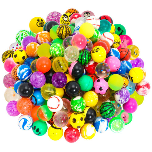 100 Pack Bouncy Balls Bulk,Assorted Colorful Bouncy Balls,Mixed Pattern High Bouncing Balls,Small Rubber Bouncing Balls for Party Favors Prizes Birthdays Gift,27 mm Diameter 100 Pack Bouncy Balls Bulk,Assorted Colorful Bouncy Balls,Mixed Pattern High Bouncing Balls,Small Rubber Bouncing Balls for Party Favors Prizes Birthdays Gift,27 mm Diameter