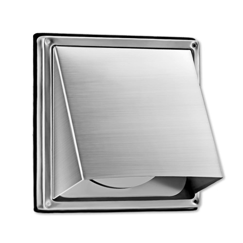 FRESH SPEED 6-Inch External Extractor Wall Vent Cushioned Non Return Flap