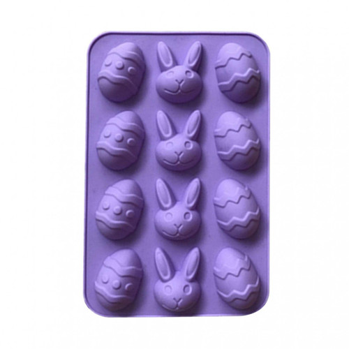 Zpervoba 3D Easter Egg Silicone Molds Easter Bunny Silicone Molds DIY Chocolate Mold Baking Cake Mold for Candy Jelly Ice Cube Easter Party Baking Holiday Decorations Making Tools