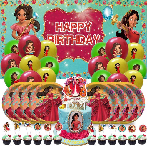 Elena of Avalor Birthday Party Supplies Plates Decorations Cake Topper Balloons Favors Backdrop Banner Decor