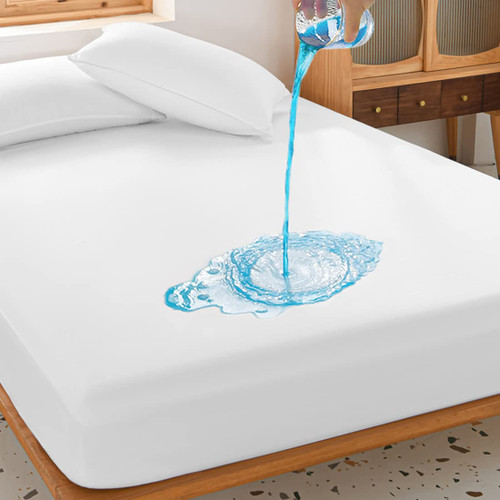 UNILIBRA Queen Size 100% Waterproof Mattress Protector, Breathable, Noiseless Mattress Cover, 6"-25" Fitted Deep Pocket Mattress Protector Cover - Vinyl Free UNILIBRA Queen Size 100% Waterproof Mattress Protector, Breathable, Noiseless Mattress Cover, 6"-25" Fitted Deep Pocket Mattress Protector Cover - Vinyl Free