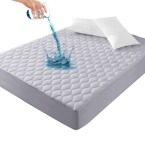 UNILIBRA Quilted Fitted Queen Size Mattress Pad Cover, Grey Waterproof Mattress Protector with Deep Pocket up to 18 Inches, Breathable Ultra Soft Hollow Cotton Filling Mattress Topper UNILIBRA Quilted Fitted Queen Size Mattress Pad Cover, Grey Waterproof Mattress Protector with Deep Pocket up to 18 Inches, Breathable Ultra Soft Hollow Cotton Filling Mattress Topper