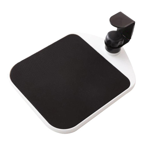 Ronyme Computer Mouse Pad Clip on Desktop Swivel Mouse Platform Clamp on Under Desk for Work, White