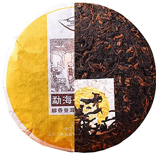 500g(100gx5pcs) 2014yr Yunnan Menghai Ripe Puerh Tea Cake-Cook Pu erh Tea Cake - Compressed Shu (Shou)Puer Tea With Gift Puerh Needle Tool