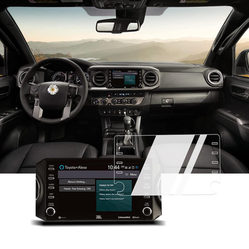 BIXUAN 2020 2021 2022 2023 Tacoma Screen Protector for 2020-2023 Toyoota Tacoma SR5 TRD Limited 8-Inch Touch Screen 9H Hardness Glass Tacoma Screen Protective Film 2022 2023 Tacoma Accessories (8 Buttons Version)