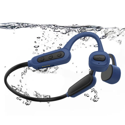 LeBoomon Waterproof Bone Conduction Headphones Wireless Bluetooth 5.0 Built-in 16G Mp3 Player IP68 Waterproof Swimming Headset with Mic for Running Swimming Cycling Gym