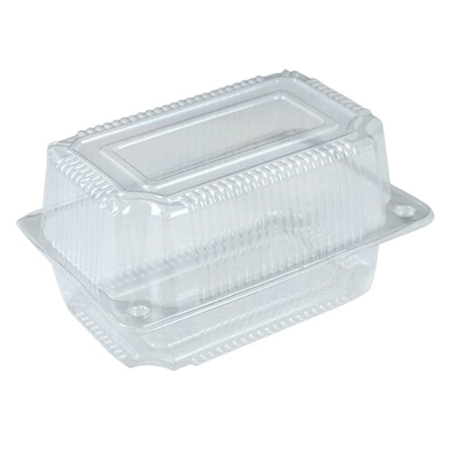 50 Pack 4X2-3/8 Inch Clamshell Takeout Tray,Clear Plastic Hinged Individual Cake Slice Containers,Clamshell Food Containers, Burgers,Sandwich, Cookies Take-Out Container