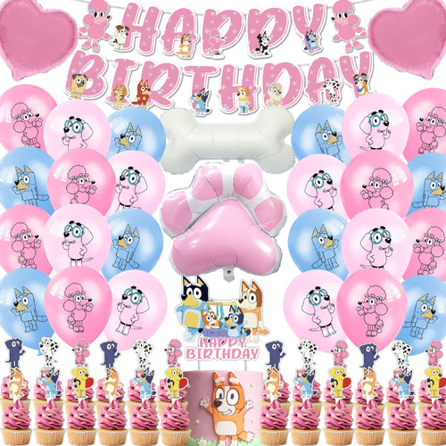 54 Pcs Birthday Party Supplies Party Decorations Include Happy Birthday Banner, Cake Topper?Cupcake Toppers, Balloons?Foil Balloons?Girls Party Supplies 54 Pcs Birthday Party Supplies Party Decorations Include Happy Birthday Banner, Cake Topper?Cupcake Toppers, Balloons?Foil Balloons?Girls Party Supplies