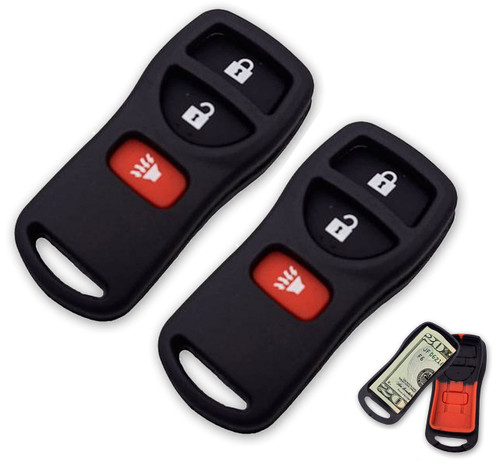 Fake Car Key Remote Safe (2 Pack) - Ultra Realistic Key Diversion Safe - Hidden Secret Compartment, Stash Box, Discreet Decoy Car Key Fob - Hide And Store Money Waterproof Storage Cash Holder Lock (2)