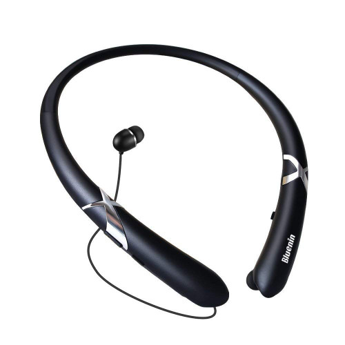 Bluenin Bluetooth Headphones, Bluetooth Neckband Wireless Headphones Bluetooth 5.0 Retractable Earbuds Stereo Headset CVC 8.0 Noise Cancelling Call Vibrate Alert Earphones with Mic (Black) Bluenin Bluetooth Headphones, Bluetooth Neckband Wireless Headphones Bluetooth 5.0 Retractable Earbuds Stereo Headset CVC 8.0 Noise Cancelling Call Vibrate Alert Earphones with Mic (Black)