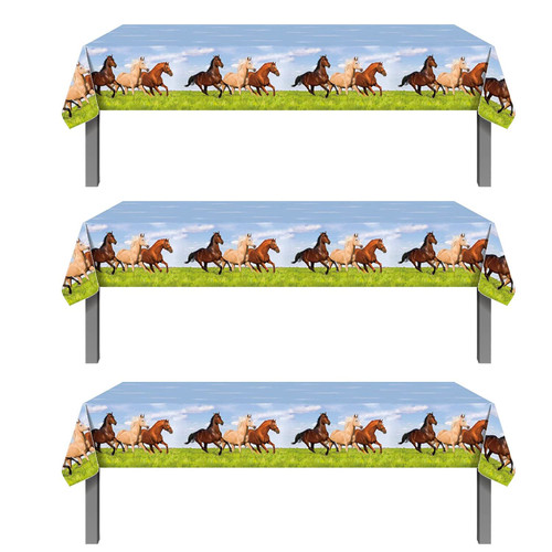3Pcs Horse Themed Party Table Covers - Horse Racing Animal Derby Horse Baby Shower Birthday Party Decorations Favors Supplies Wall Decor Plastic Table Runner Tablecloth(86.6''x52'') 3Pcs Horse Themed Party Table Covers - Horse Racing Animal Derby Horse Baby Shower Birthday Party Decorations Favors Supplies Wall Decor Plastic Table Runner Tablecloth(86.6''x52'')