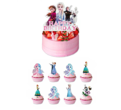 25pcs Frozen Princess Cake Toppers,Frozen Princess Cupcake Toppers,Frozen Princess Cake Decorations,Frozen Princess Birthday Party Supplies Decorations (Frozen 25pcs)