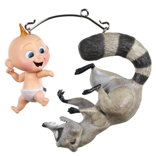 Hallmark Keepsake Christmas Ornaments 2020, Disney/Pixar Incredibles 2 Jack-Jack vs. Raccoon, Set of 2 (1899QXD6494)