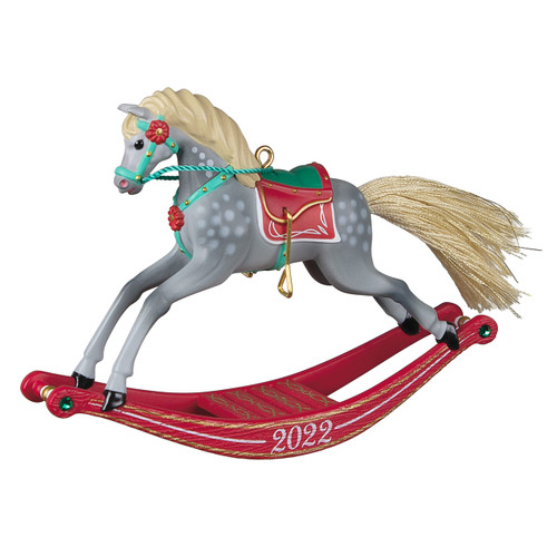 Hallmark Keepsake Plastic Christmas Ornament 2022 Year-Dated, Rocking Horse Memories Hallmark Keepsake Plastic Christmas Ornament 2022 Year-Dated, Rocking Horse Memories