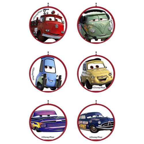 Hallmark Keepsake Miniature Plastic, Christmas Ornament 2022, Disney/Pixar Cars Radiator Springs, Mini Set of 6 Hallmark Keepsake Miniature Plastic, Christmas Ornament 2022, Disney/Pixar Cars Radiator Springs, Mini Set of 6