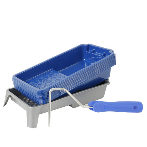 Mister Rui Paint Roller Tray, Paint Tray Liner, 4 inch Paint Tray with Liners, 12 Pack, Small Paint Tray, Paint Tray Liners Disposable, Thickened Plastic Paint Tray Liners with Paint Roller Frame Mister Rui Paint Roller Tray, Paint Tray Liner, 4 inch Paint Tray with Liners, 12 Pack, Small Paint Tray, Paint Tray Liners Disposable, Thickened Plastic Paint Tray Liners with Paint Roller Frame