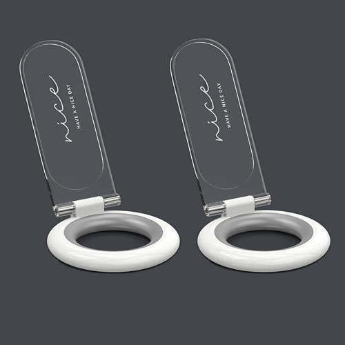 Wsaduop Toilet Lid Lifter, Toilet Seat Lifter Toilet Seat Handle Lifter Toilet Cover Lifter,Avoid Touching Toilet Cover Handle,2 PCS White.