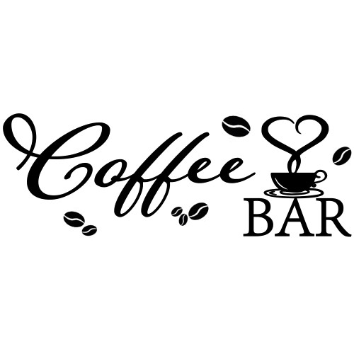 Fencosyn Coffee Bar Removable Vinyl Wall Decals | Kitchen Wall Decor | Coffee Bar Sign | Office Wall Decor