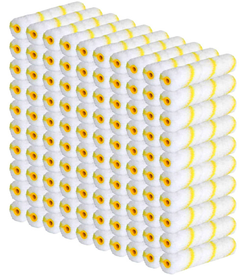 50 Pieces 4 Inch Paint Roller Covers Small Roller Nap for Paint Roller Brush House Painting Supplies Wall Painting Tools