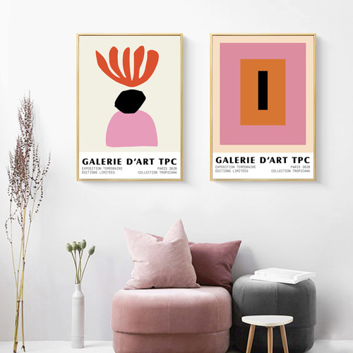 Henri Matisse Wall Art Canvas - Henri Matisse Exhibition Poster Pink Matisse Wall Prints Matisse Pictures Abstract Art Prints for Wall Decor 16x24 Inch (set of 2) Unframed Henri Matisse Wall Art Canvas - Henri Matisse Exhibition Poster Pink Matisse Wall Prints Matisse Pictures Abstract Art Prints for Wall Decor 16x24 Inch (set of 2) Unframed