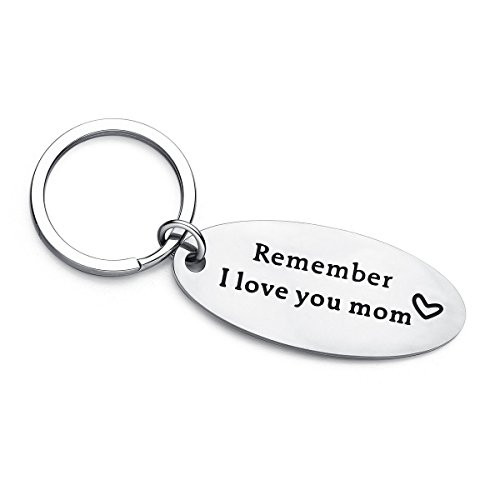 XGAKWD Mother's Day Birthday Keychain, Remember I Love You Mom, Best Gift for Step Mom Grandma
