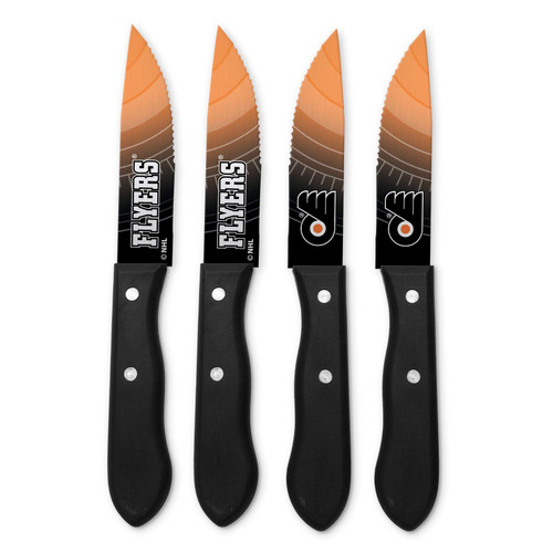 Sports Vault NHL Philadelphia Flyers Steak Knive Set Sports Vault NHL Philadelphia Flyers Steak Knive Set