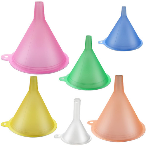 Small Funnel Color Funnel Set of 6, Food Grade PP Plastic Funnels Great for Kitchen Filling Bottles Liquid, Water Transfer