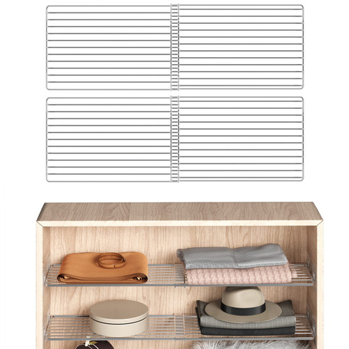 2Pack Expandable Closet Shelves, Adjustable Metal Closet Storage Shelf, Closet Organizers and Storage DIY Shelves for Closet Cabinet Wardrobe Cupboard Kitchen (Large, 2pack)