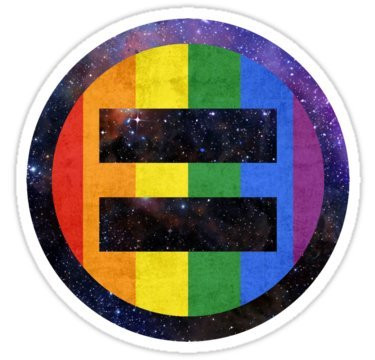Equality Pride Universe - Sticker Graphic Bumper Window Sicker Decal - Gay Pride Sticker